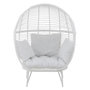 Voir la diapositive 2 : Paris Prix Fauteuil Design Ovale  Aciera  151cm Blanc