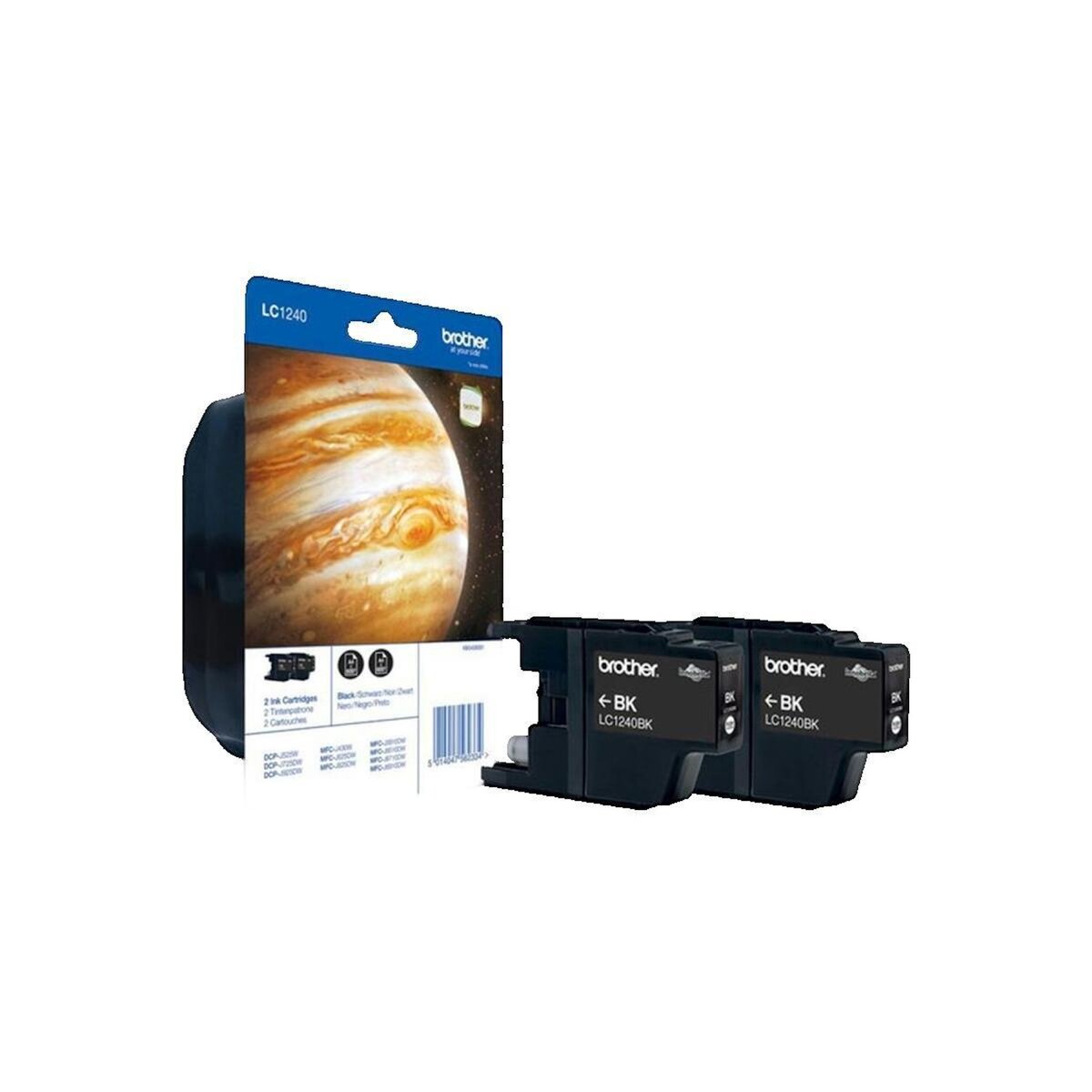 Brother Cartouches d'encre Brother LC1240BKBP2 - Pack de 2 - noir - original