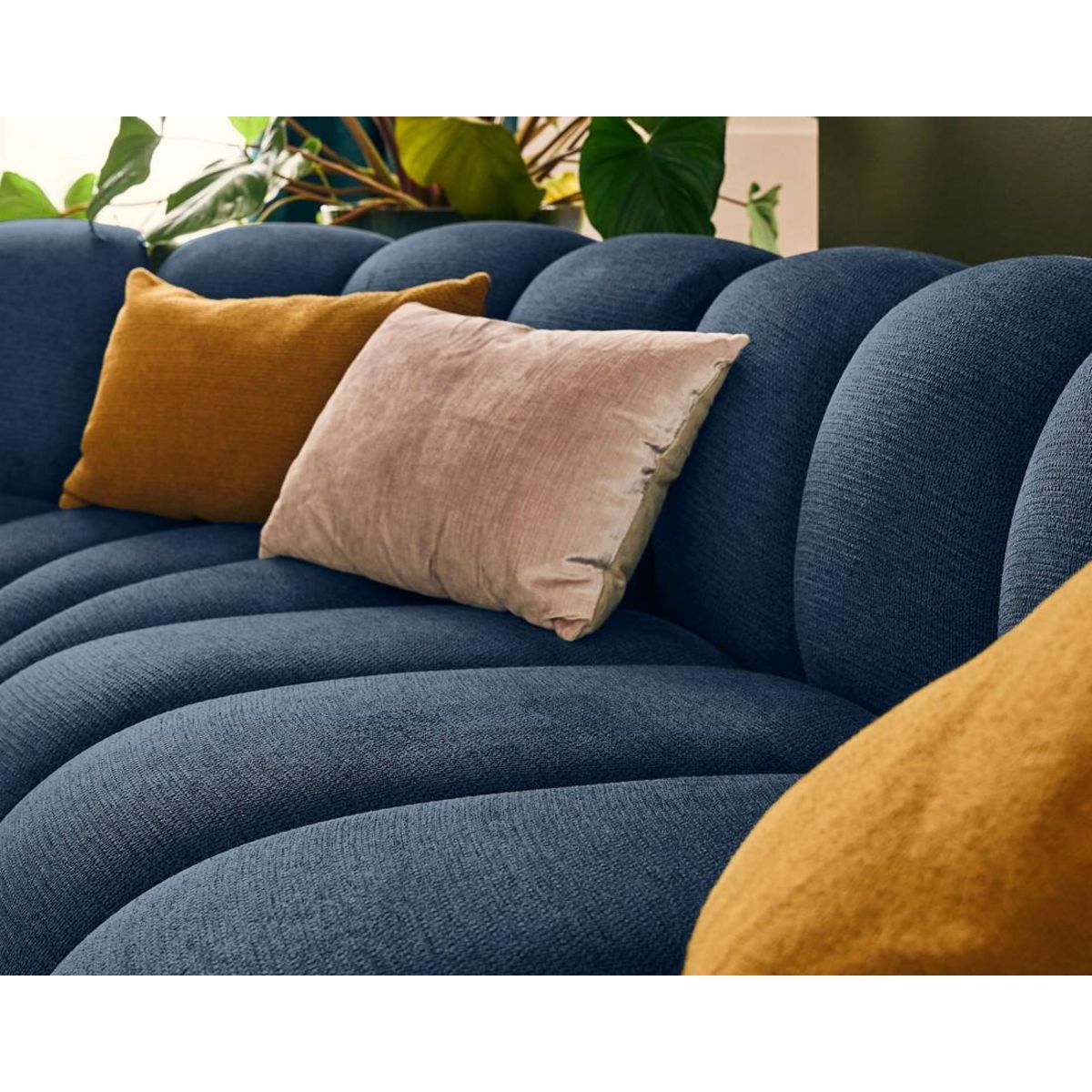 LISA DESIGN Debbie - canapé modulable d'angle gauche 5 places en tissu texturé