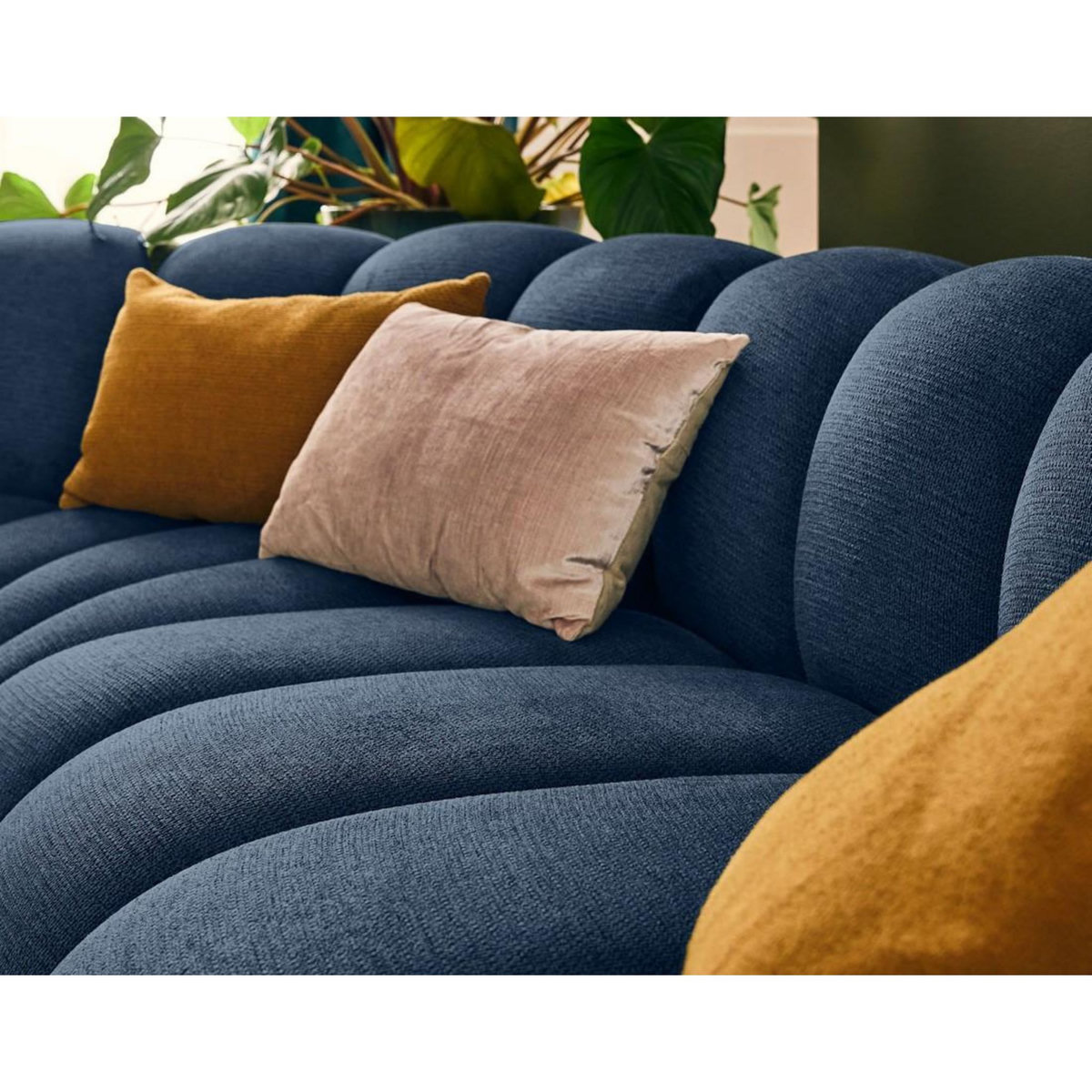 LISA DESIGN Debbie - canapé modulable d'angle gauche 5 places en tissu texturé