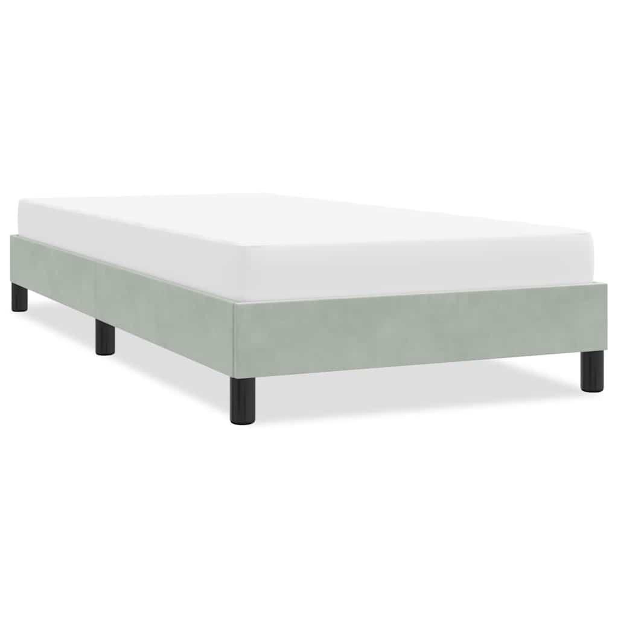 VIDAXL Cadre de lit sans matelas gris clair 80x210 cm velours