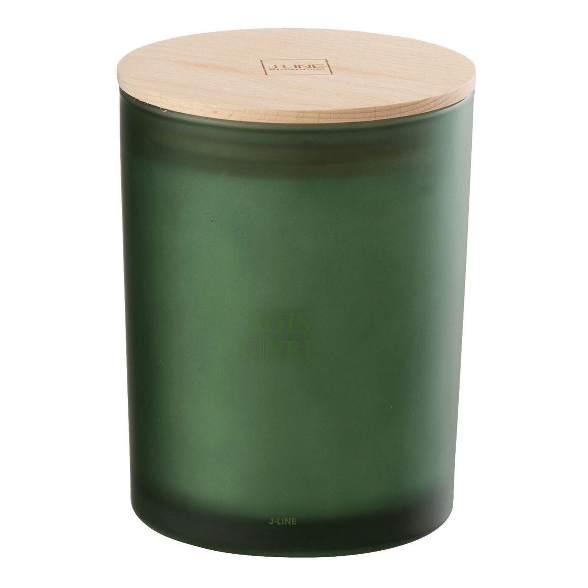 J-LINE Bougie parfumée  accords essentiels  14cm bois givré