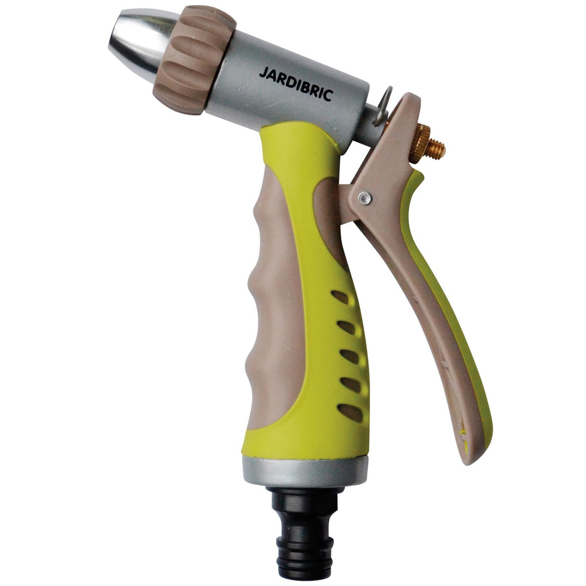 Jardibric Pistolet d'arrosage métal gainé avec jet réglable