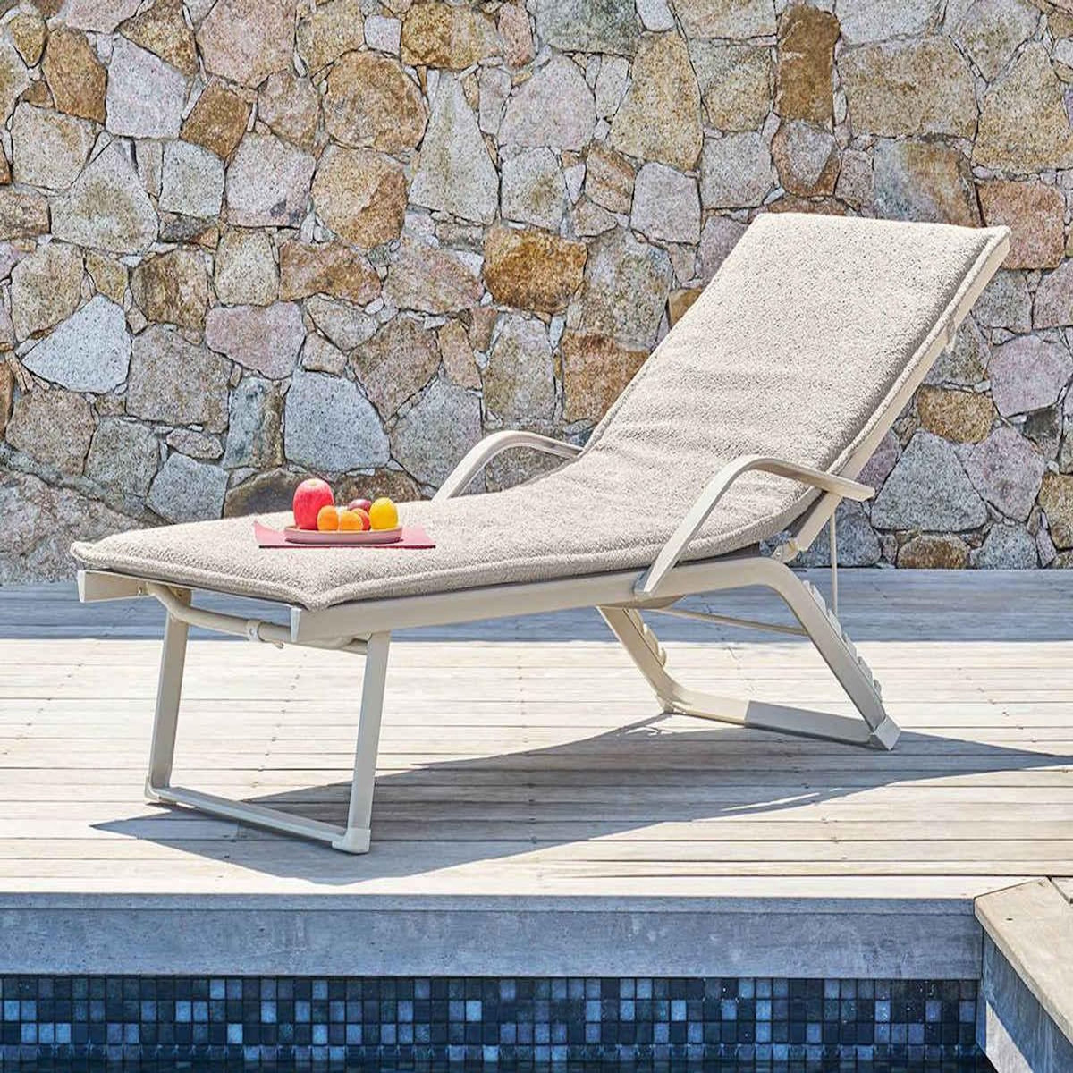 HESPERIDE Coussin pour transat 190 x 60 cm Solfia Blé - Hespéride