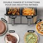 Voir la diapositive 4 : KITCHENCOOK Airscreen - Airscreen11 - Double Friteuse à Air 11l - 9 Programmes - Minuterie Numérique - 2200w