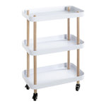 Paris Prix Desserte de Cuisine 3 Niveaux  Yumi  76cm Blanc