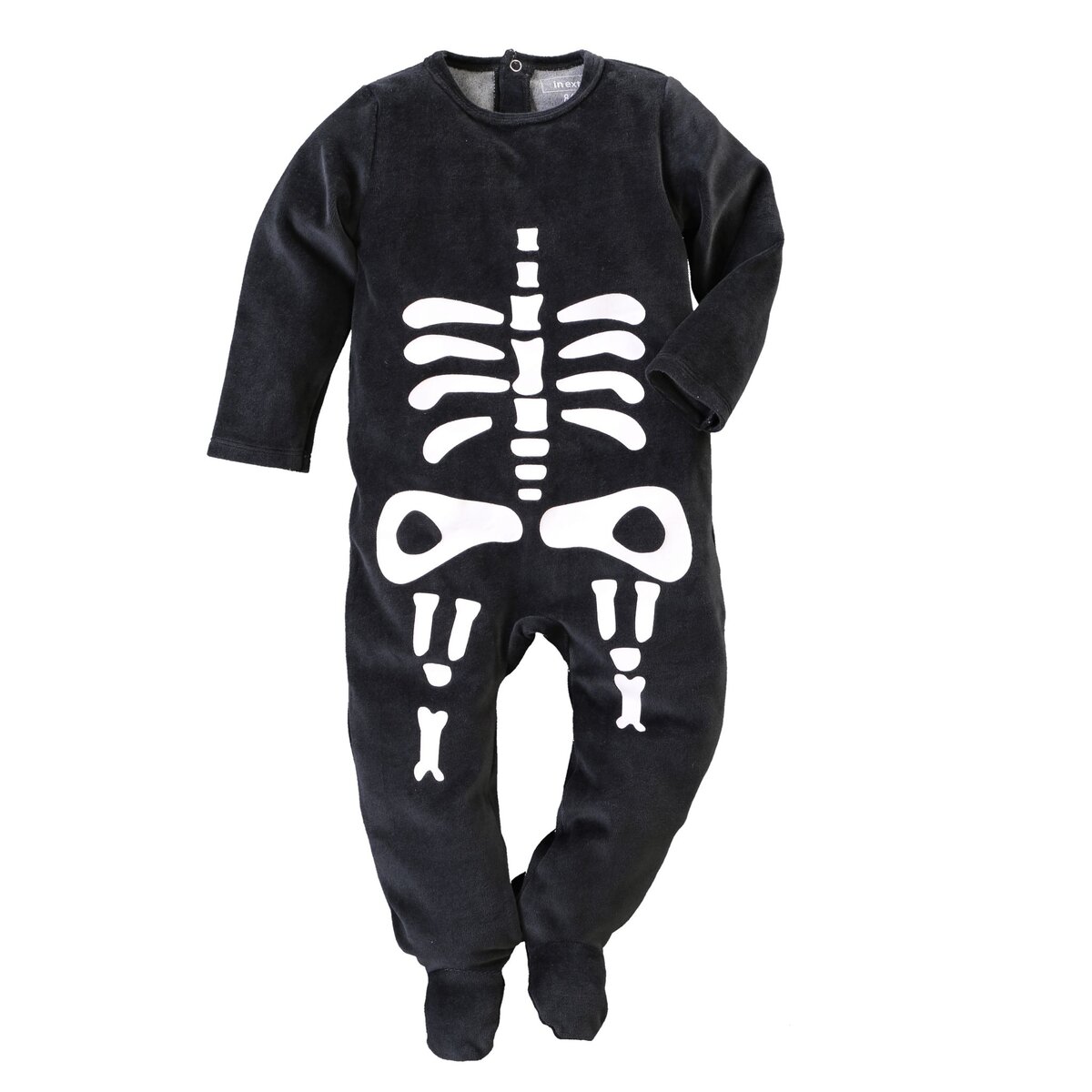 INEXTENSO Pyjama Halloween squelette velours bébé