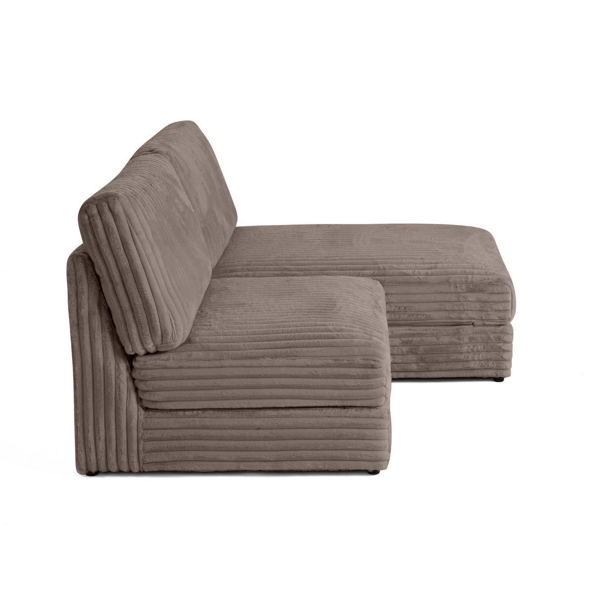 LISA DESIGN Jasper - canapé d'angle modulable 3 places - en fausse fourrure côtelée