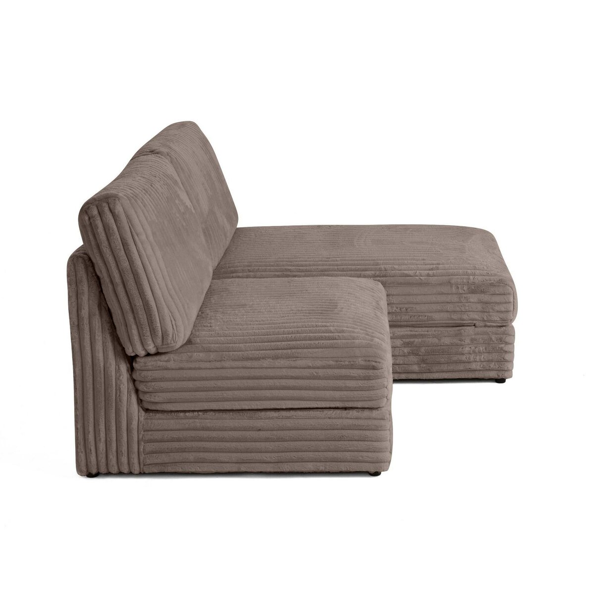 LISA DESIGN Jasper - canapé d'angle modulable 3 places - en fausse fourrure côtelée