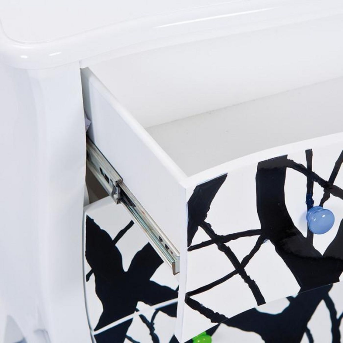 Paris Prix Commode 3 Tiroirs en Bois  Mozart  95cm Blanc