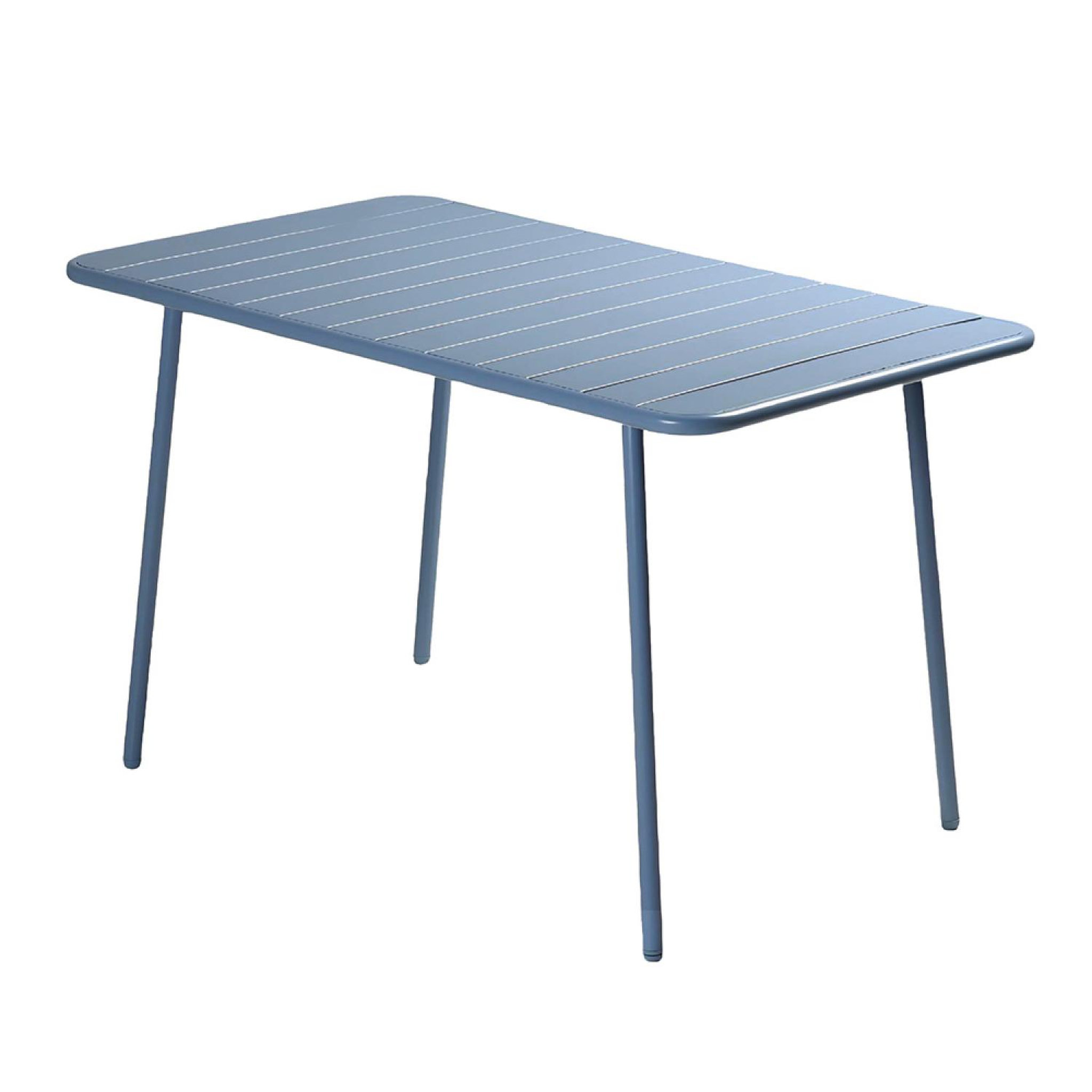 CONCEPT USINE Table de jardin 4 à 6 places 120cm bleu BERGAME