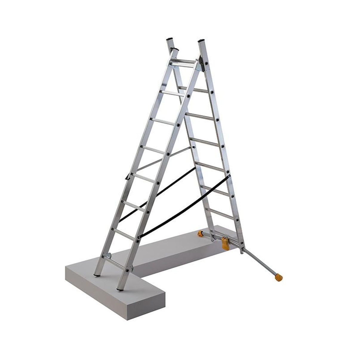 HAILO Echelle transformable 2 plans 2x8 échelons 3,5m/4,4m en aluminium Hailo HobbyLot