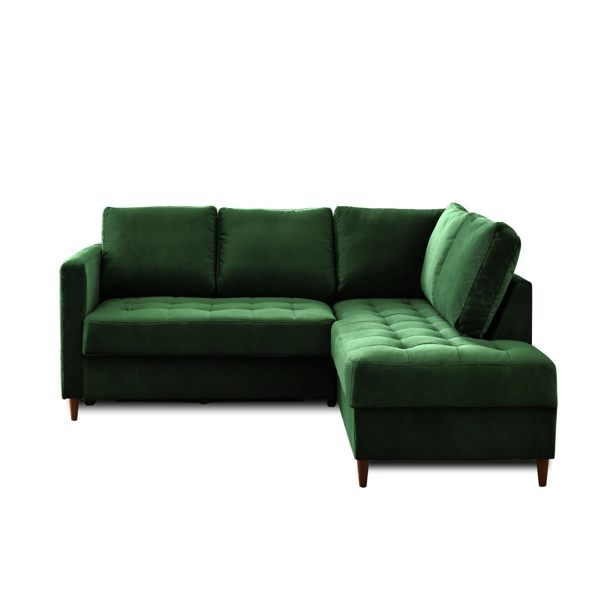 Voir la diapositive 6 : BEST MOBILIER Anna - canapé d'angle droit - 5 places - convertible - en velours