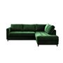 Voir la diapositive 6 : LISA DESIGN Anna - canapé d'angle droit - 5 places - convertible - en velours