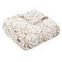 Voir la diapositive 2 : ACTUEL Plaid, couvre-lit, jeté de canapé motifs ronds effet mouton 320 g/m²