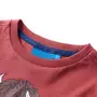 VIDAXL T-shirt enfants a manches longues rouge brule 128