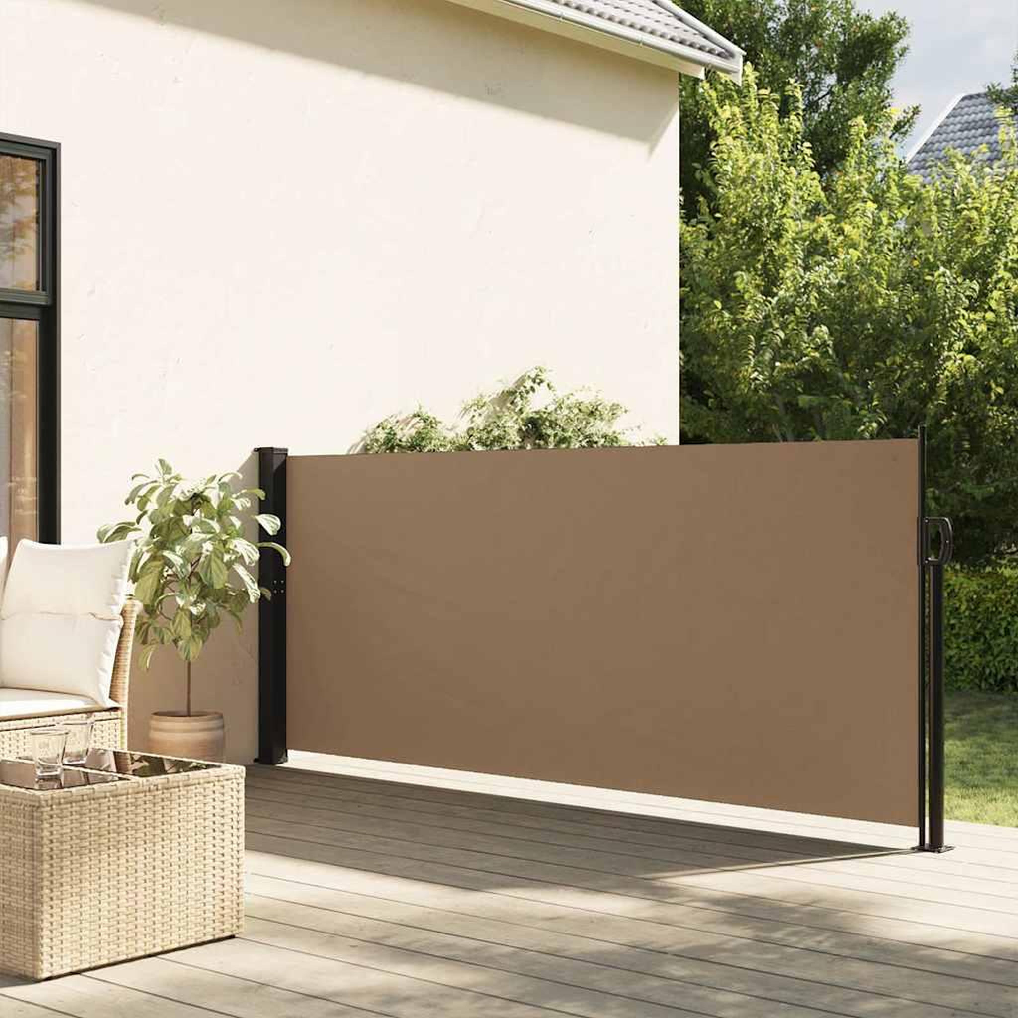 VIDAXL Auvent lateral retractable taupe 140x600 cm