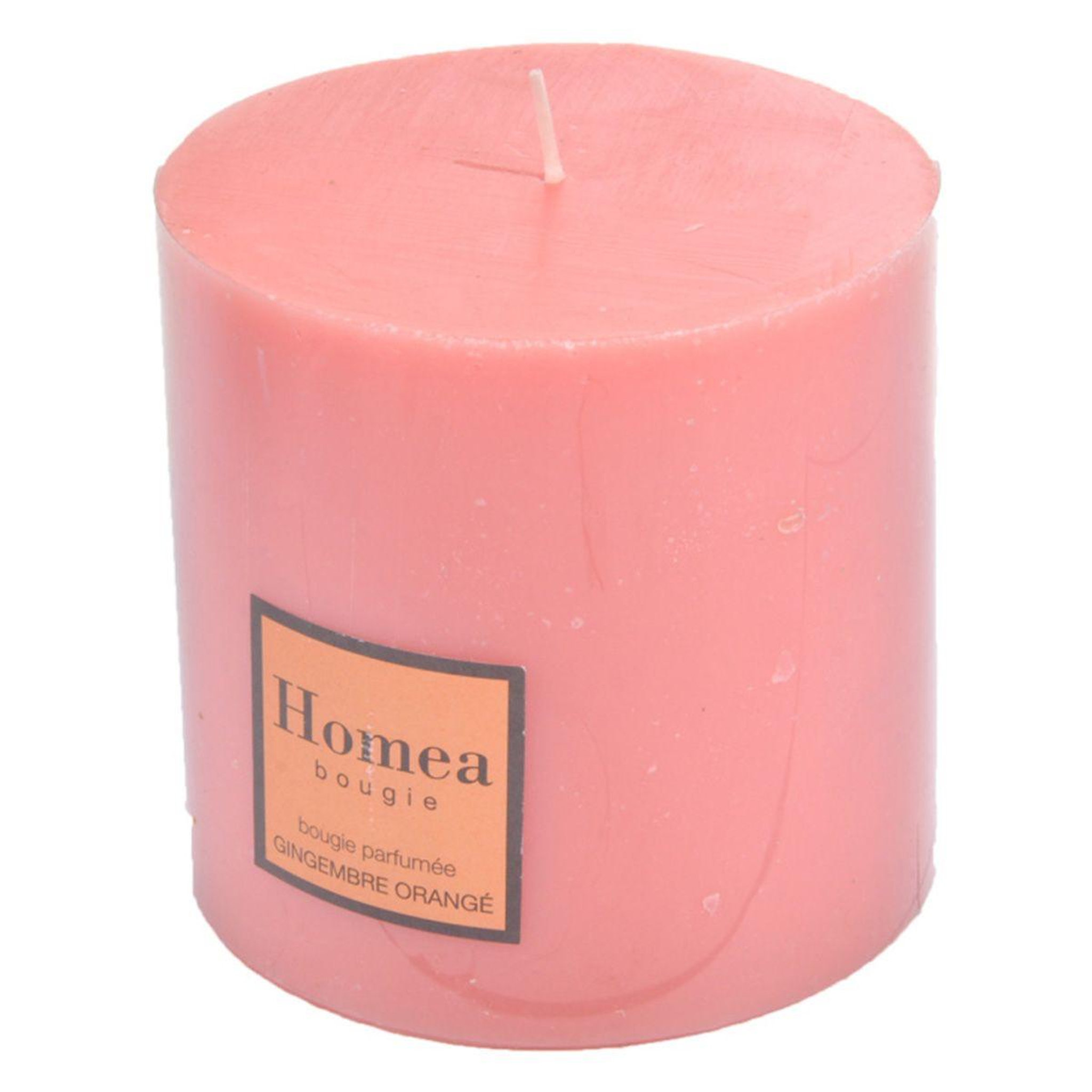 Voir la diapositive 2 : HOMEA Bougie parfumée  trendie  10cm gingembre orange