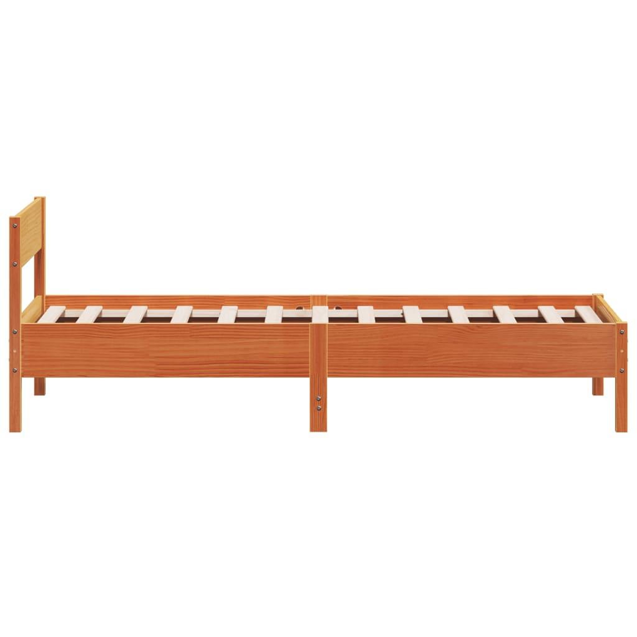 Voir la diapositive 5 : VIDAXL Cadre de lit sans matelas cire marron 75x190 cm bois pin massif