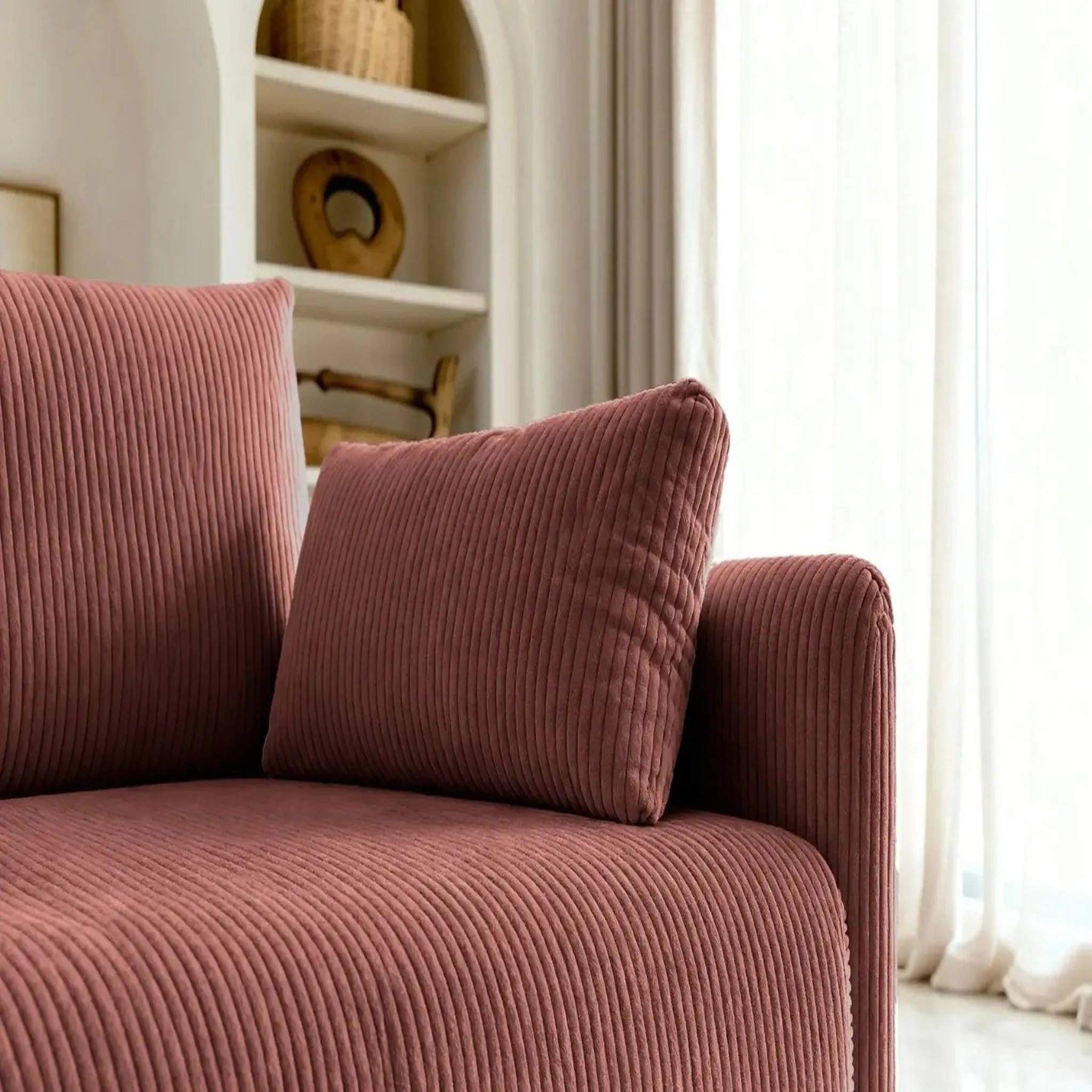 Voir la diapositive 6 : CASANOVA PARIS Axelle - canapé droit convertible velours côtelé 2 places