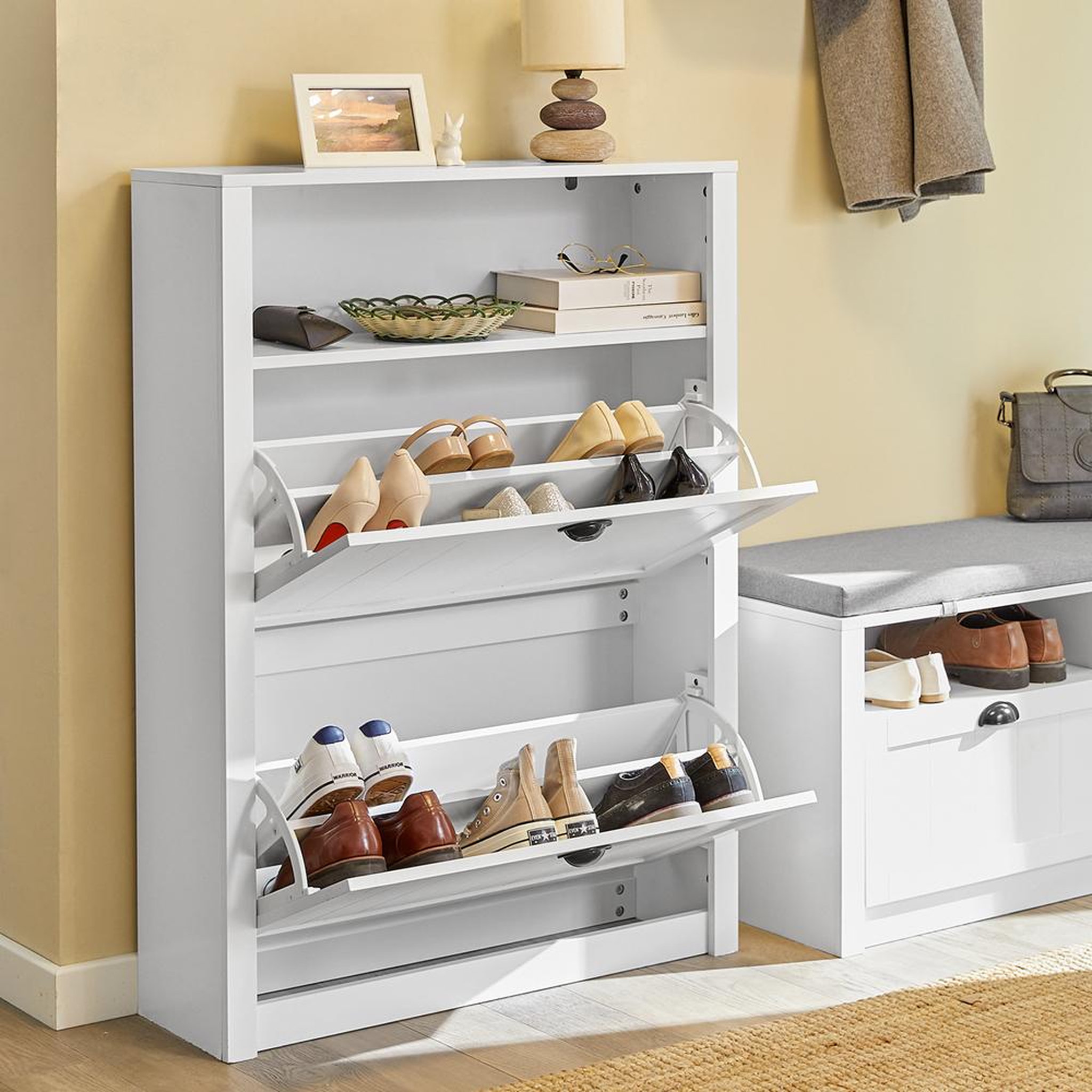 Voir la diapositive 4 : SOBUY SoBuy - Meuble À Chaussures 2 portes - Fonctionnel - FSR87