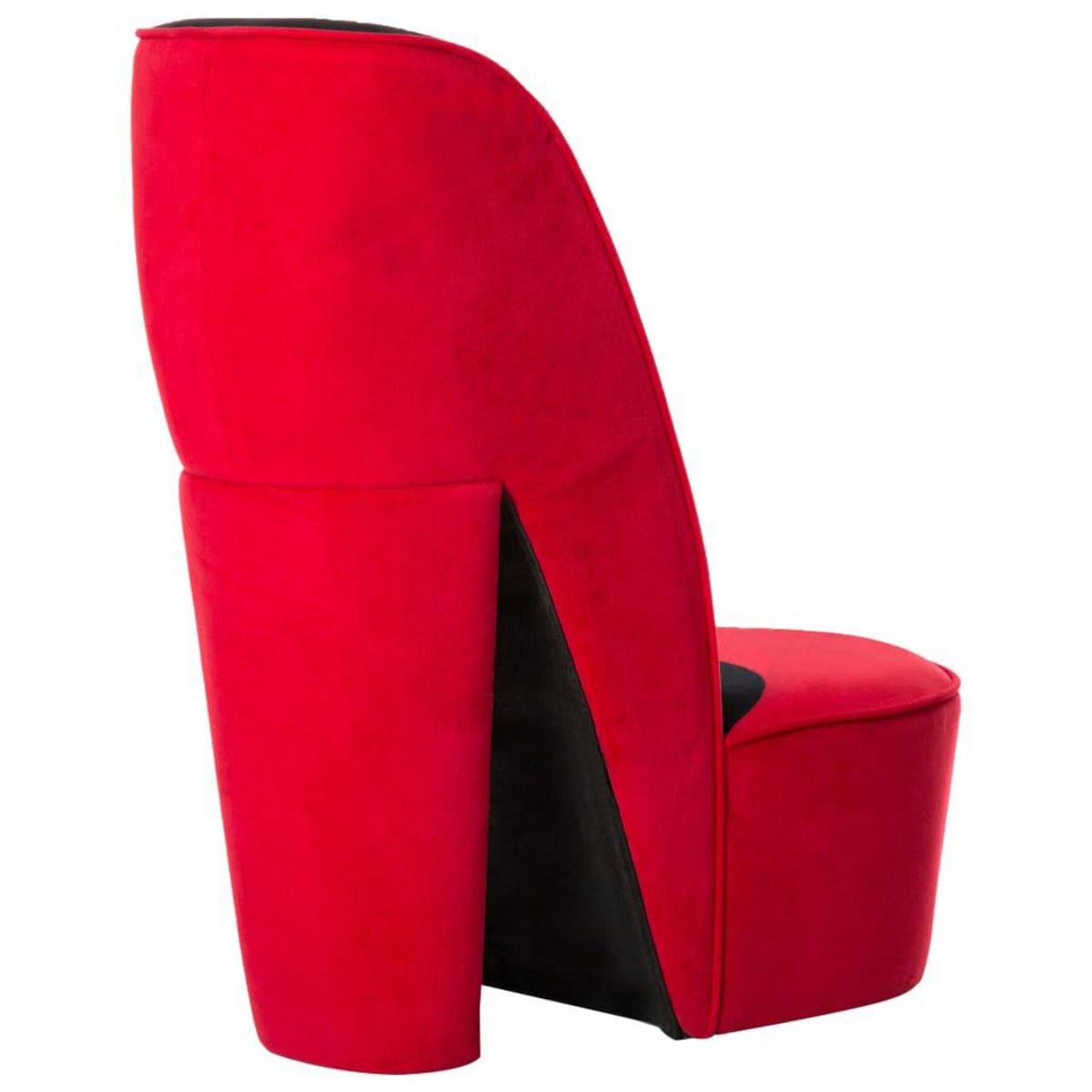 VIDAXL Chaise en forme de talon haut rouge velours