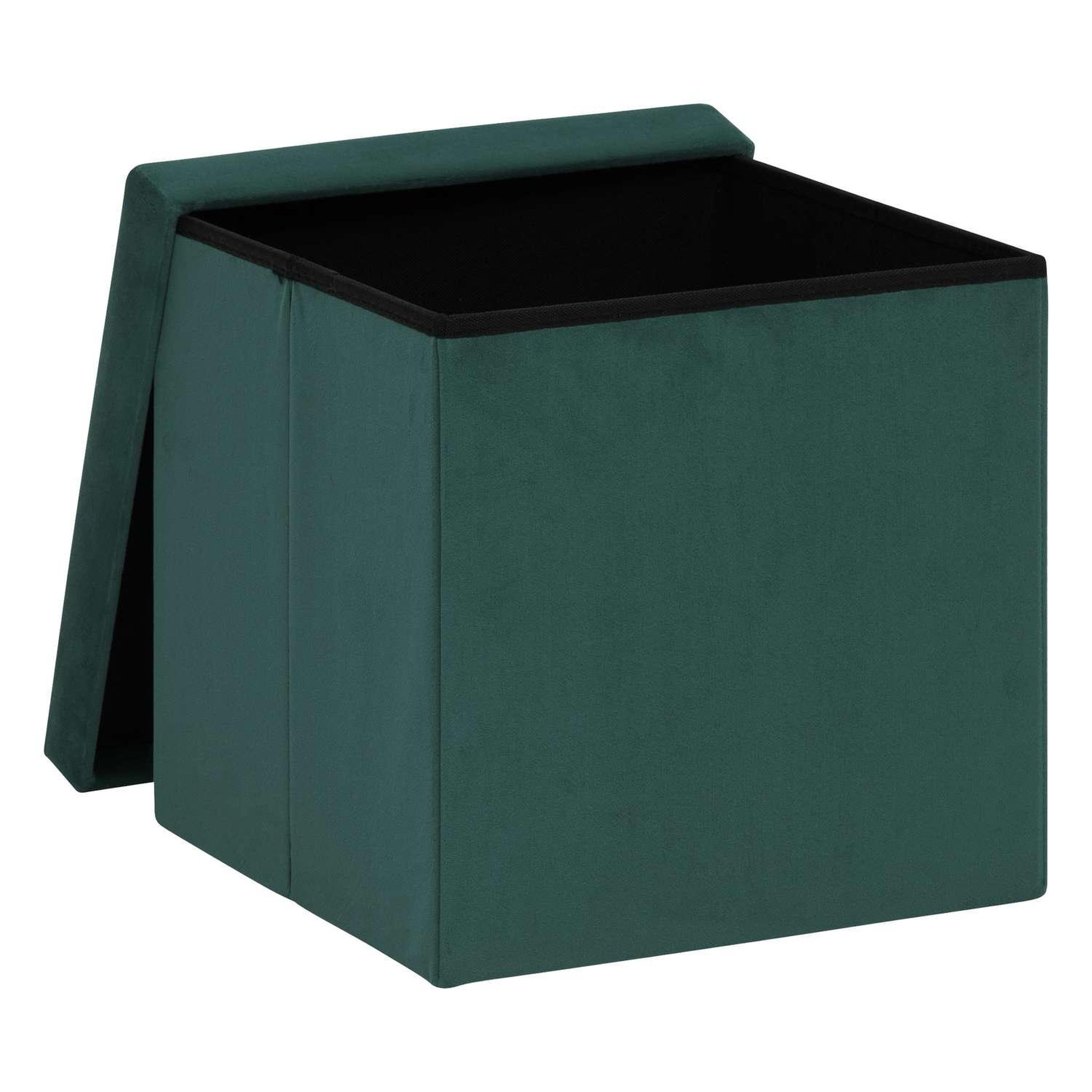 Voir la diapositive 2 : ATMOSPHERA Pouf de rangement pliable en velours