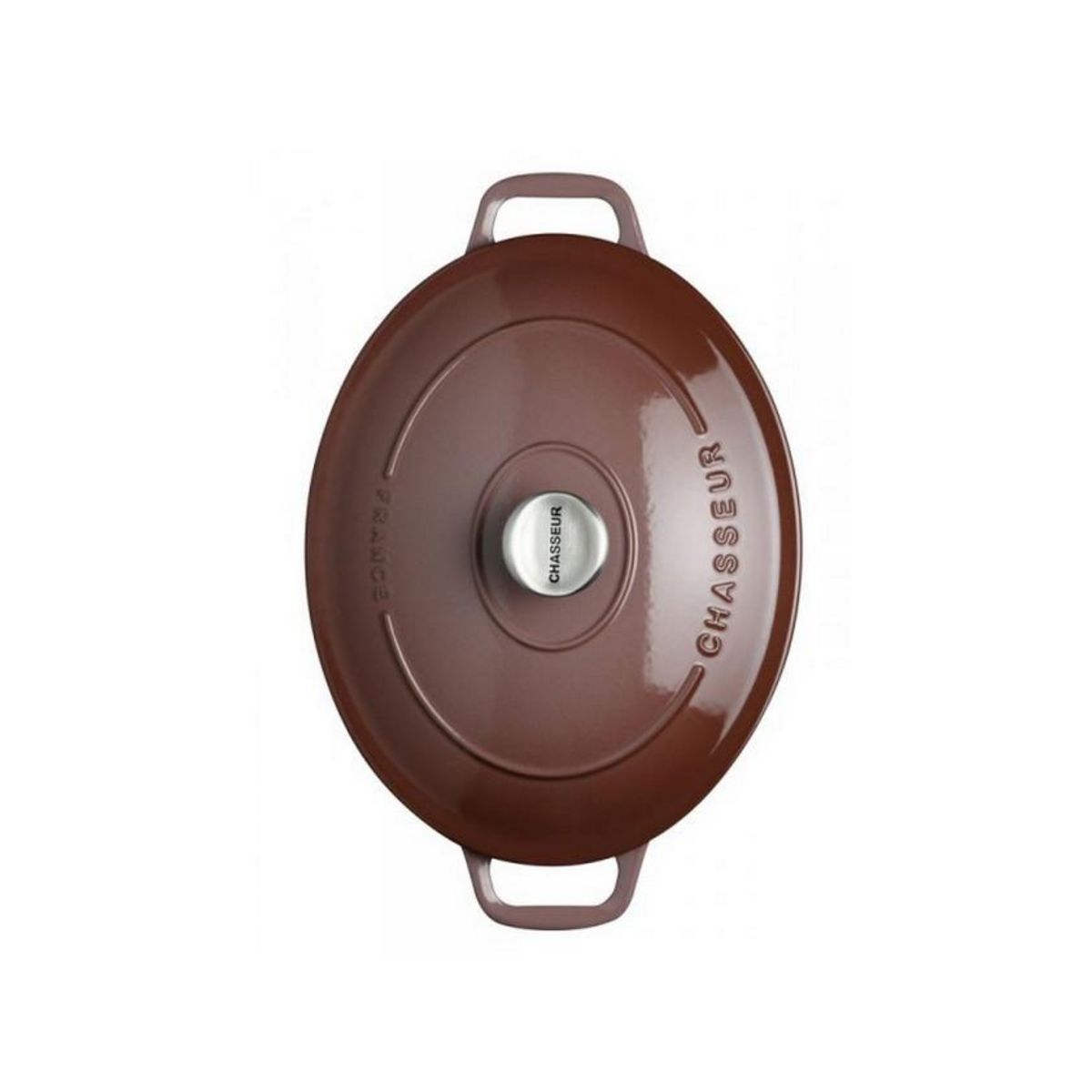 Chasseur Daubière en fonte émaillée 33cm bois de rose - puc473362