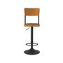 Voir la diapositive 6 : Rendez vous déco Lot de 2 chaises de bar réglables 60/80 cm en bois noir - Clem