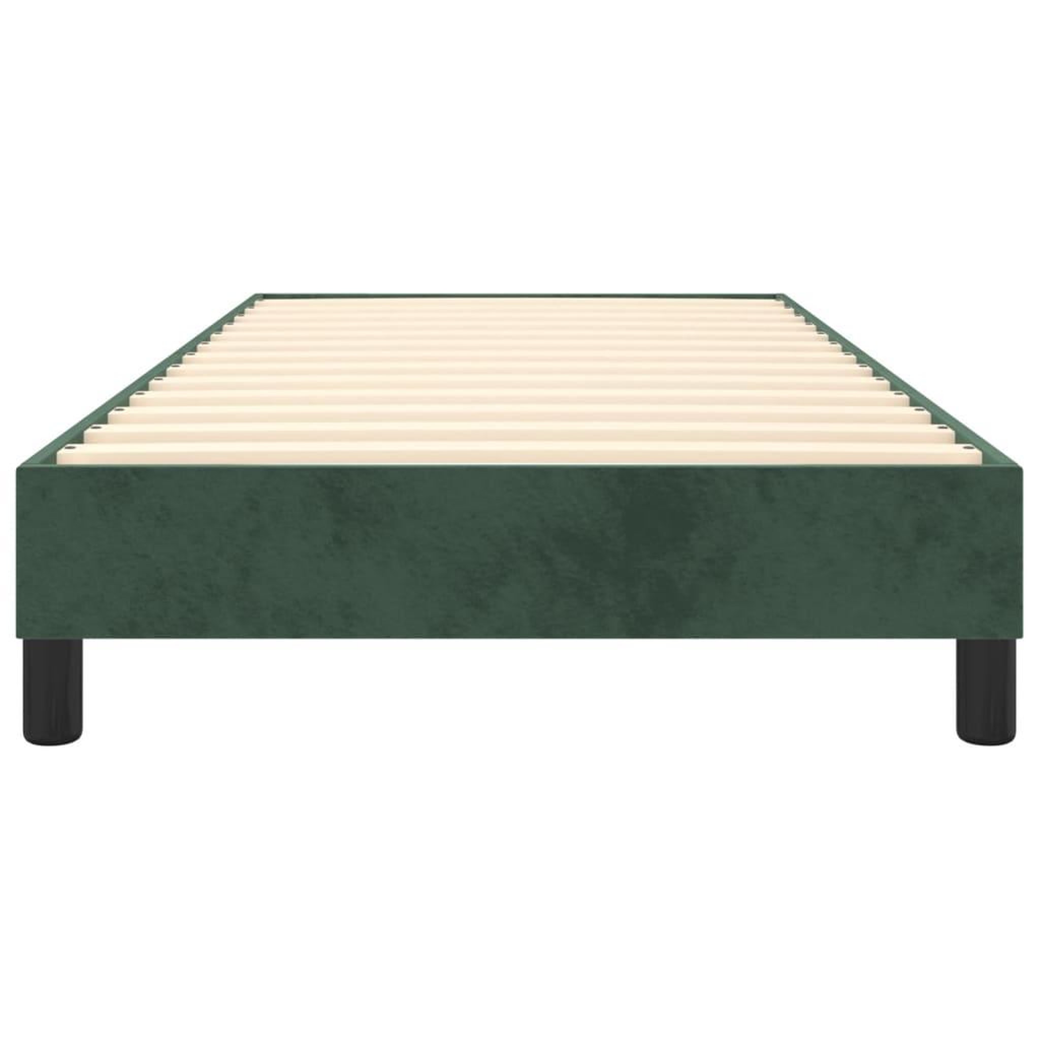 Voir la diapositive 5 : VIDAXL Cadre de lit sans matelas vert fonce 100x200 cm velours