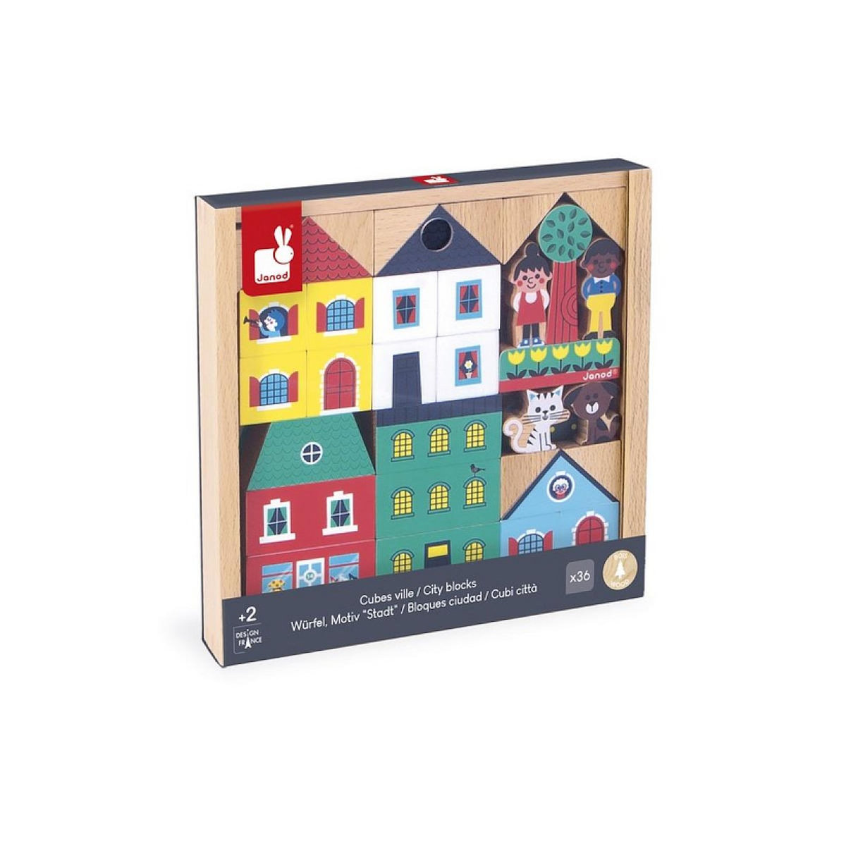 Juratoys-Janod Cross Roads - Cubes a empiler la ville