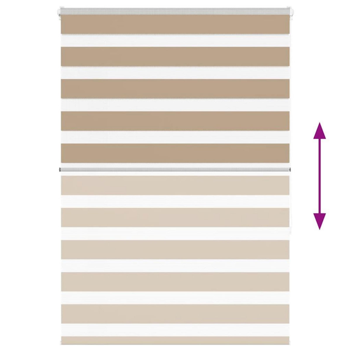 VIDAXL Store zebre marron sable largeur du tissu 100,9cm polyester