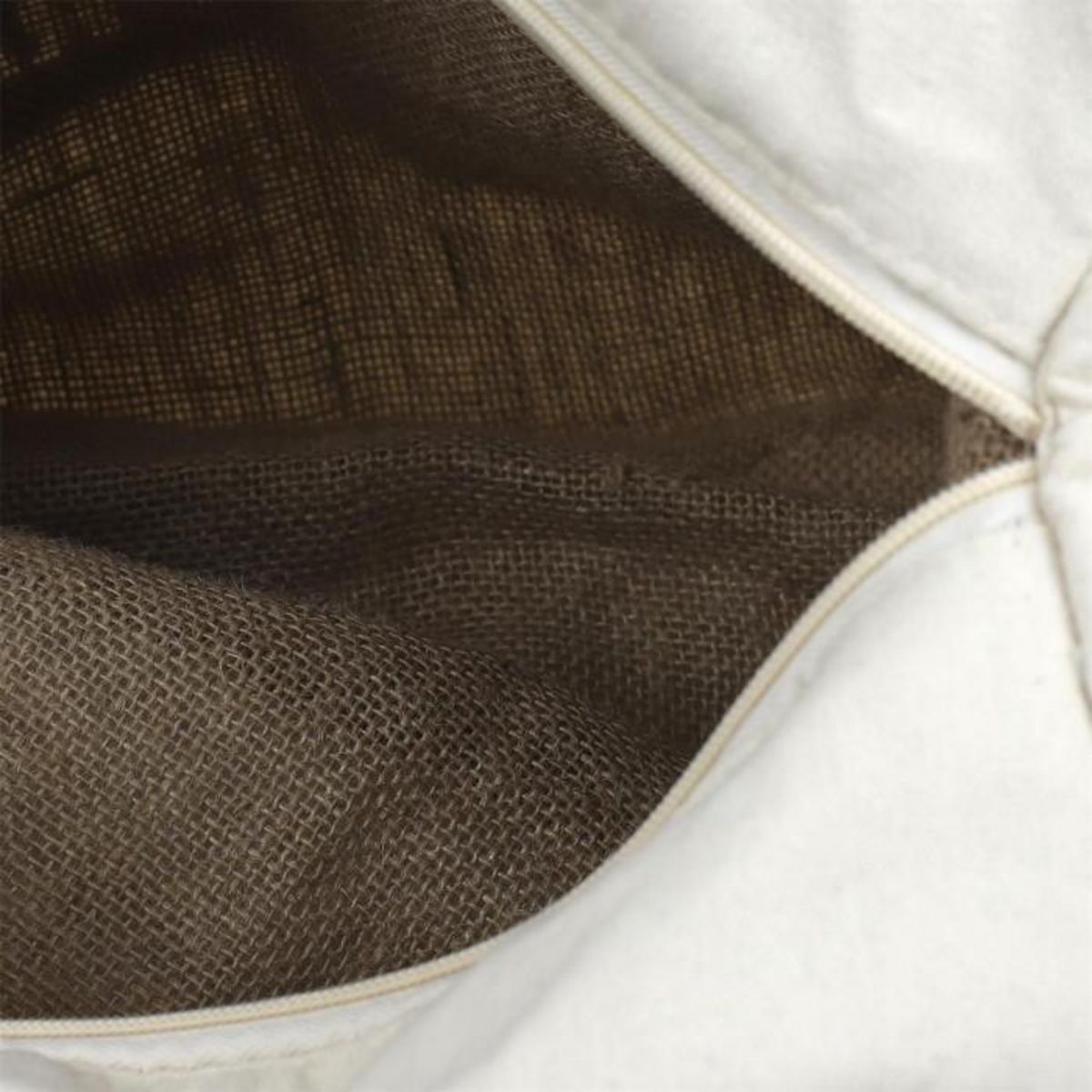 Paris Prix Sac Fraîcheur en Jute & Coton  Aliments  40cm Blanc