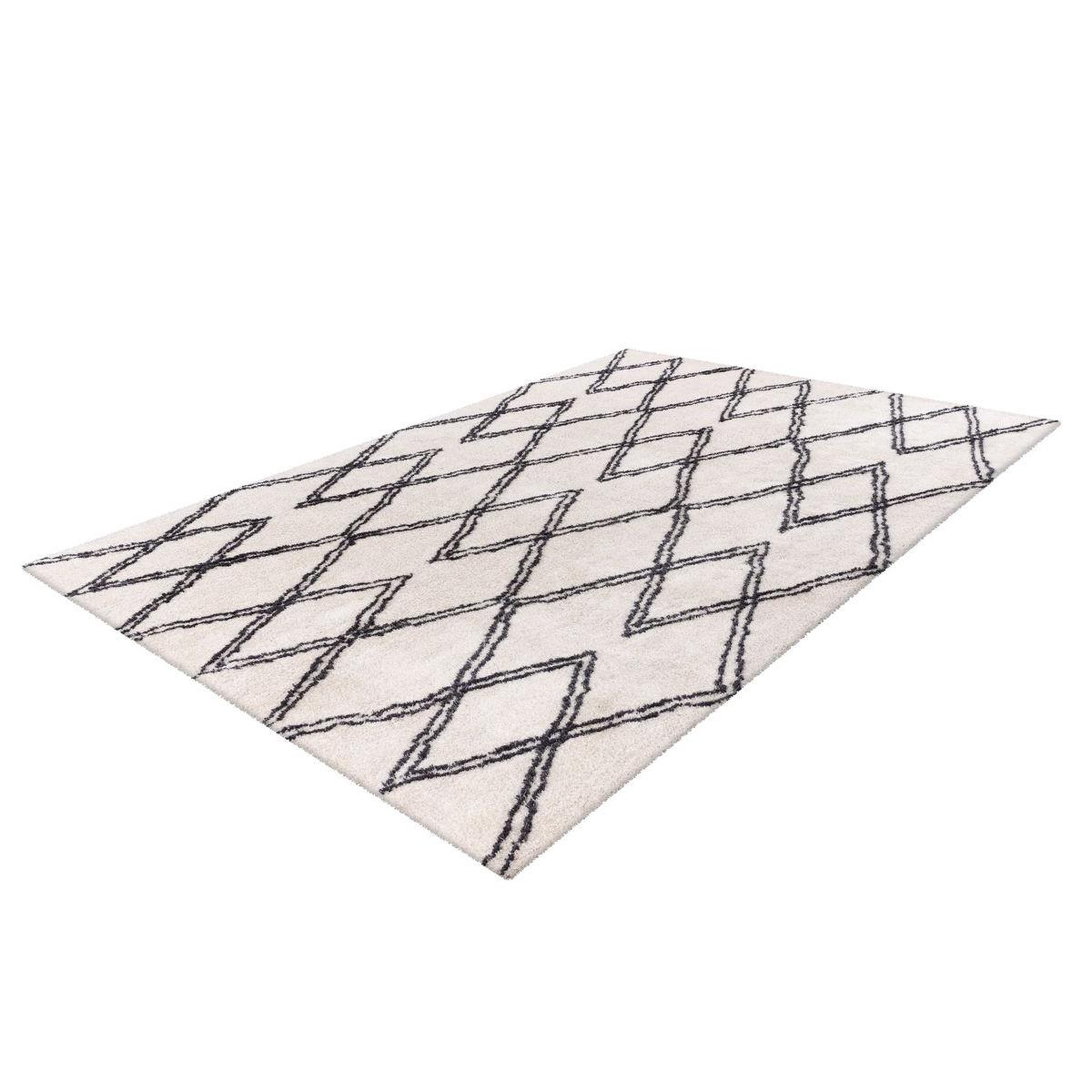 Voir la diapositive 4 : Paris Prix Tapis tissé géométrique  orlando  ivoire