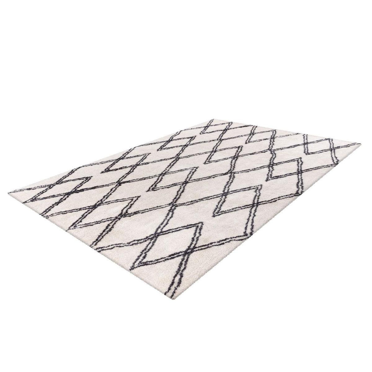 Paris Prix Tapis Tissé Géométrique  Orlando  Ivoire