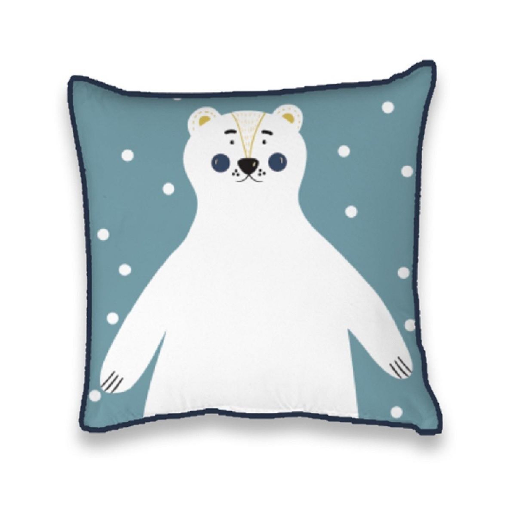 FUTURE HOME Coussin enfant imprimé en coton 40x40cm ours