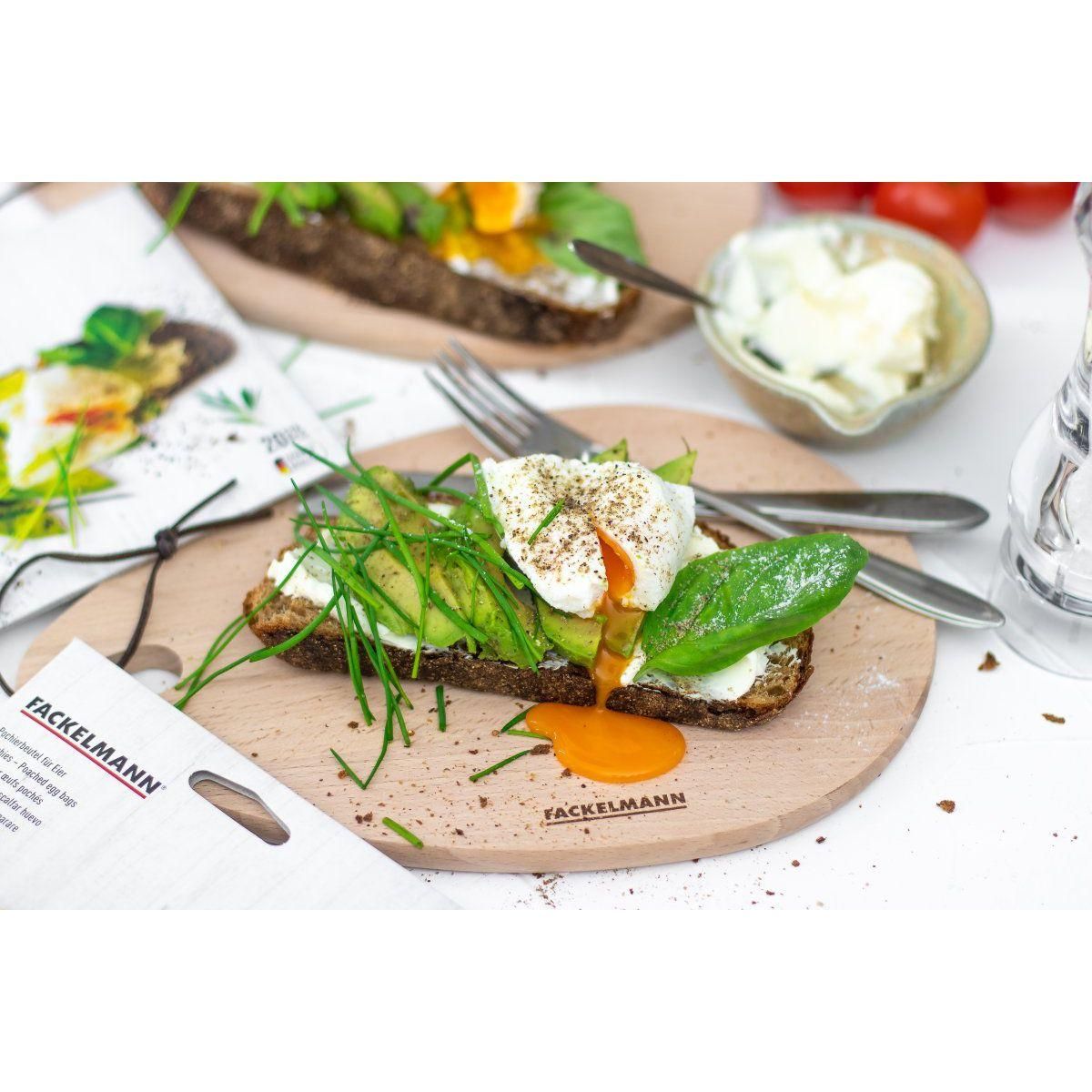 Fackelmann Planche à découper ovale en bois FSC 19 x 28 cm Fackelmann Nature