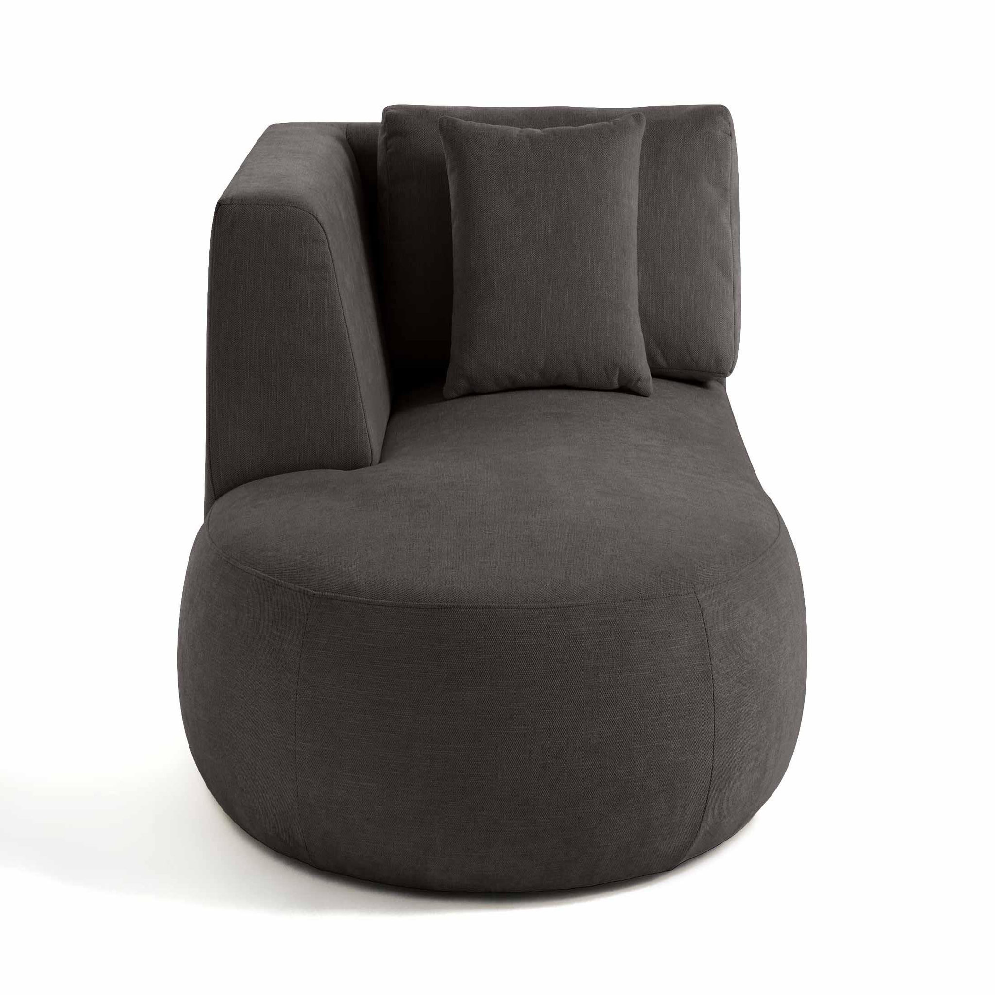 Voir la diapositive 3 : BEST MOBILIER Santorini - module d'assise méridienne gauche - en tissu texturé