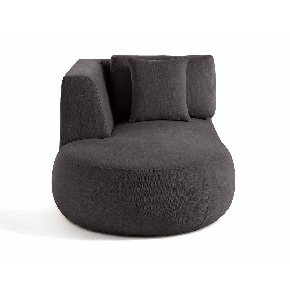 LISA DESIGN Santorini - module d'assise méridienne gauche - en tissu texturé