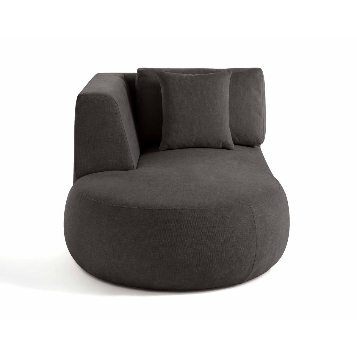 LISA DESIGN Santorini - module d'assise méridienne gauche - en tissu texturé