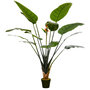 Voir la diapositive 1 : HOMCOM Plante artificielle Strelitzia H. 180 cm branches lichen feuilles fleurs grand réalisme pot inclus
