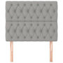 Voir la diapositive 3 : VIDAXL Tetes de lit 2 pcs Gris clair 90x7x78/88 cm Tissu