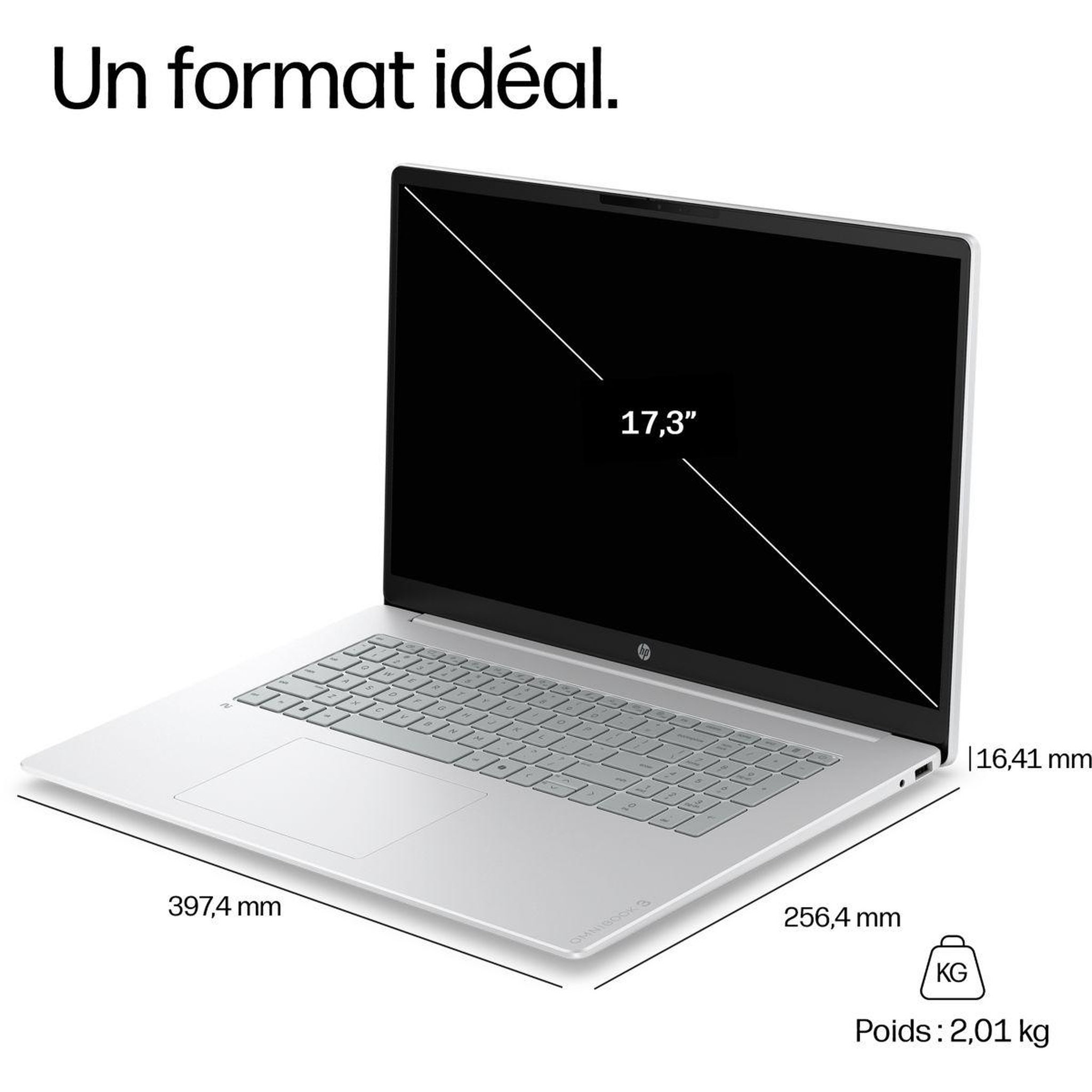 Voir la diapositive 4 : HP Ordinateur portable omnibook 3 17-dp0056nfx 17,3  amd ryzen 5 40 8 go ram lpddr5 ssd 512 go