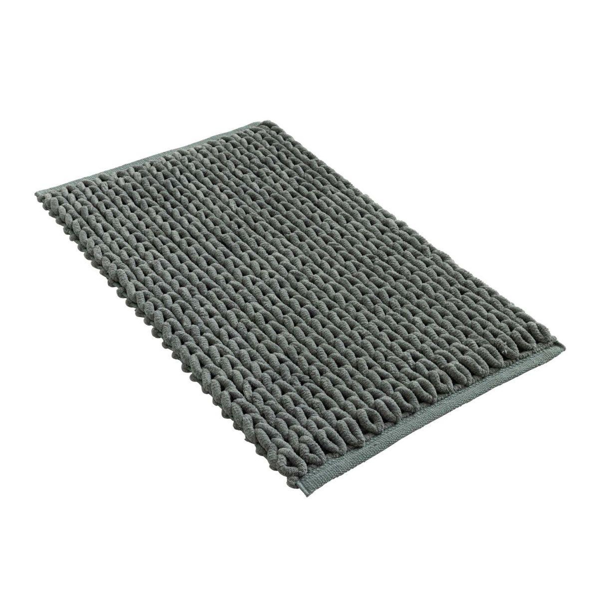 Voir la diapositive 2 : Douceur d'Intérieur Tapis de bain en chenille  ariel  50x80cm vert cèdre