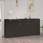 Voir la diapositive 1 : VIDAXL Buffet Noir 160x36x75 cm Bois d'ingenierie