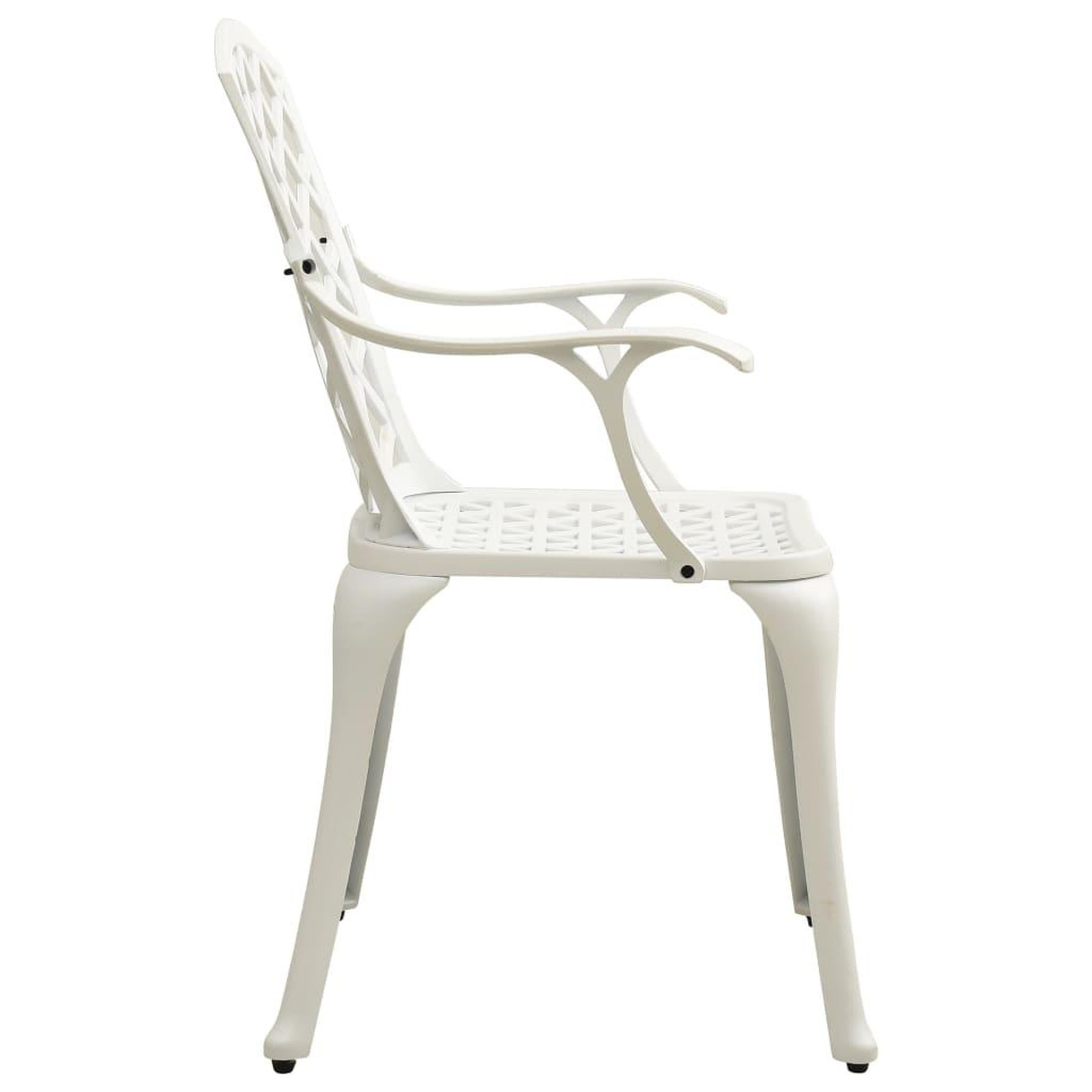 Voir la diapositive 4 : VIDAXL Chaises de jardin lot de 2 Aluminium coule Blanc