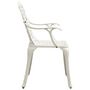 Voir la diapositive 4 : VIDAXL Chaises de jardin lot de 2 Aluminium coule Blanc