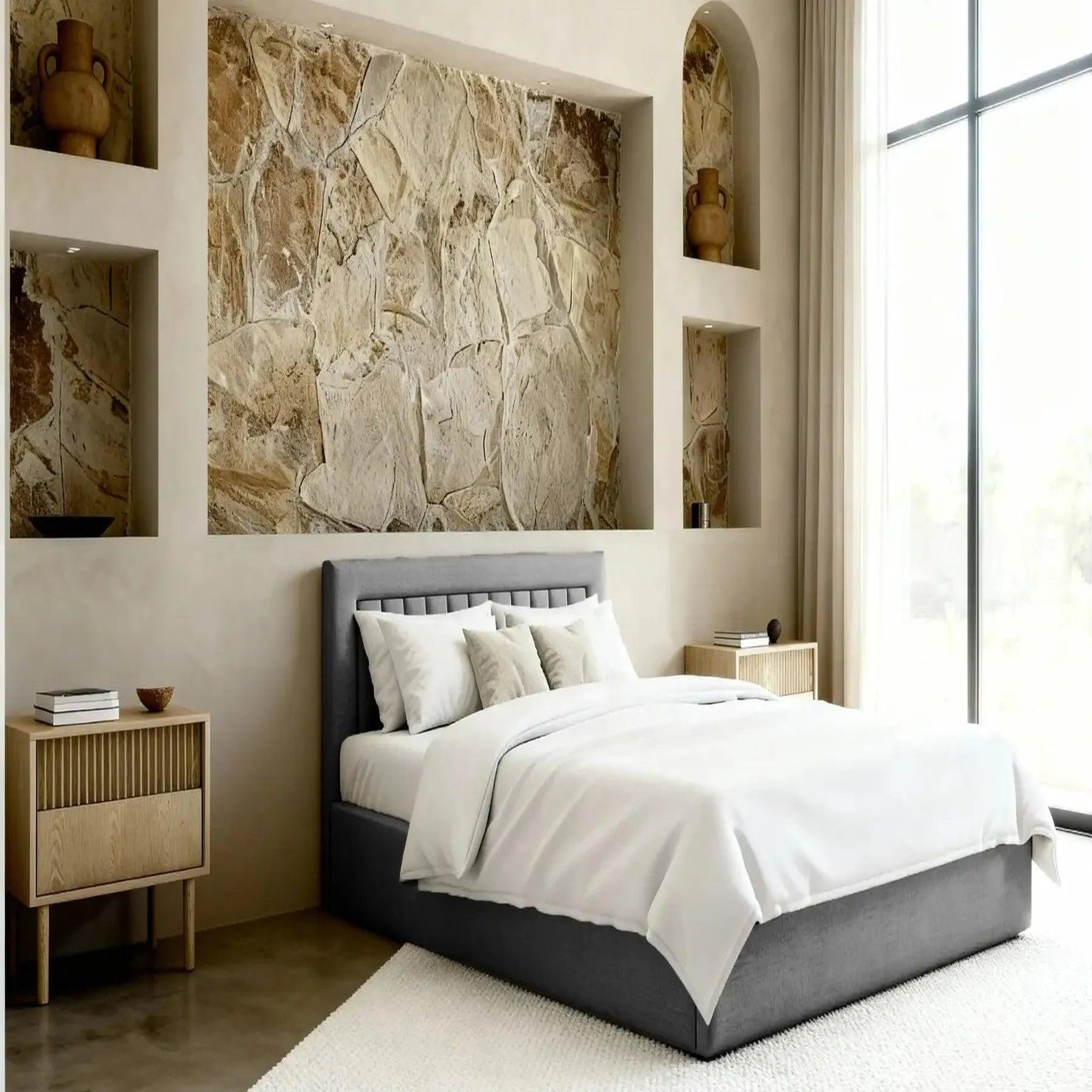 Voir la diapositive 5 : CASANOVA PARIS Camille - lit coffre tissu velours