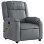 Voir la diapositive 4 : VIDAXL Fauteuil de massage inclinable electrique gris similicuir
