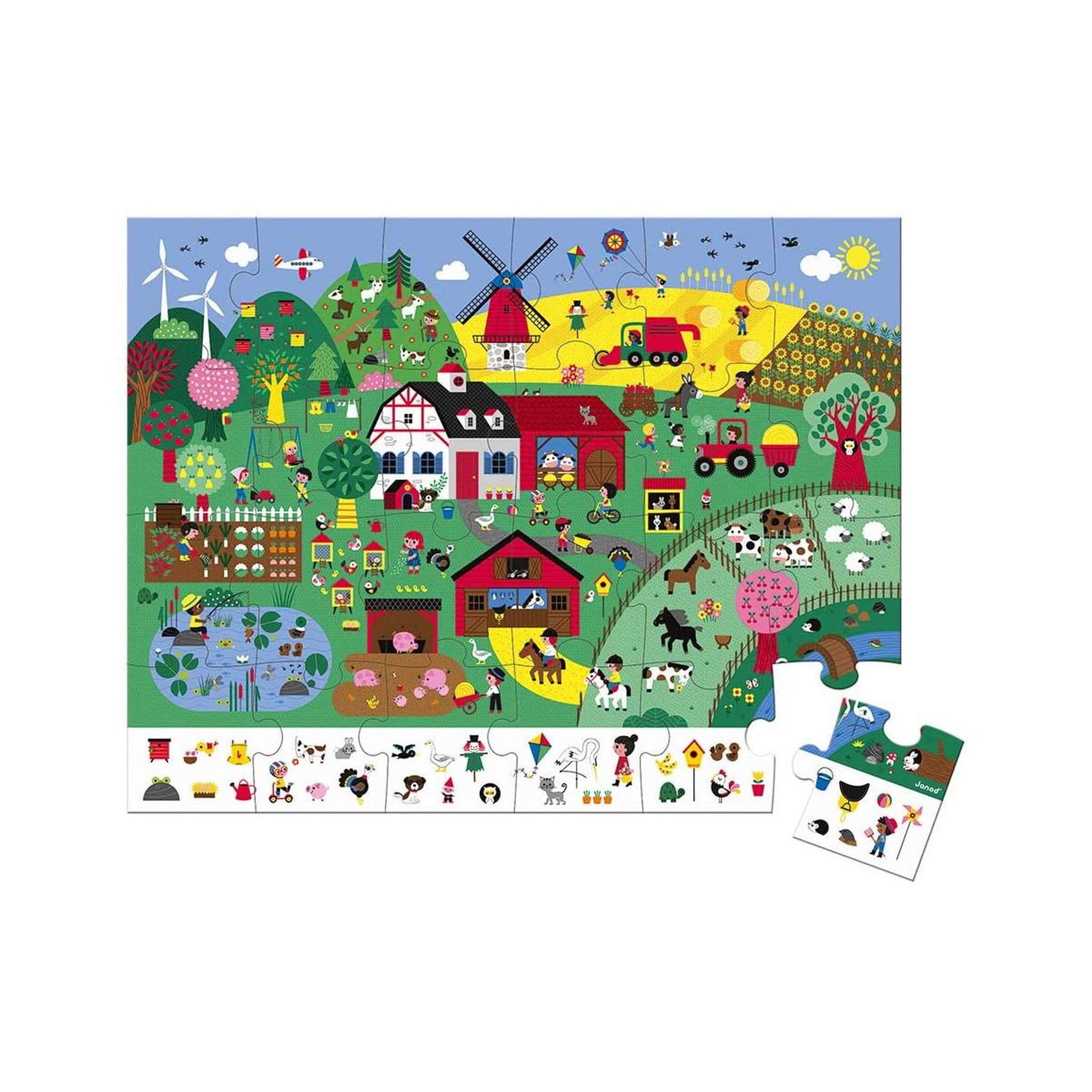 JANOD Puzzle d observation la ferme - 24 pieces